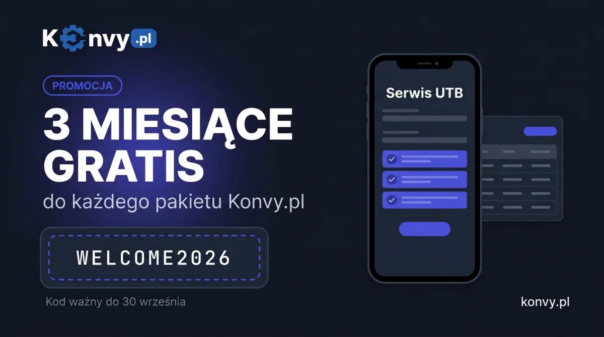 Elektroniczny dziennik konserwacji UTB - 3 miesiące za darmo